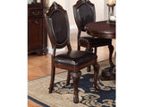 Royal Majestic Formal Set of 2 Side Chairs Brown Color Rubberwood Dining Room Furniture Intricate B01180913