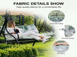 Outdoor Swing Cushions 60 Inch, Waterproof 4" Thick Porch Swing Cushion Replacement with Backrest 96023057