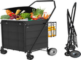 Shopping Cart Grocery Cart on Wheels - Waterproof Bag Included, 10-min Assembly Utility Wagon, 34343734