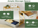 Bamboo 5-Drawer Storage Dresser with Anti-Tipping Kit for Bedroom Closet Living Room 62925610
