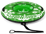 600D Waterproof Oxford Cloth Snow Sled, Reinforced Handles Removable Tow Strap for Adults Kids-Green 02887197