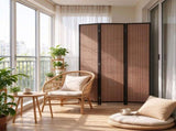 6 Ft Tall Wood Room Divider, 3-Panel Folding Freestanding Privacy Screen for Bedroom & Home Office 37282249
