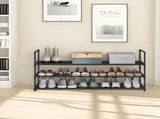 3-Tier Metal Shoe Rack Organizer Stackable, Space-Saving Storage Shelf for 20-24 Pairs, Upright or 94564414