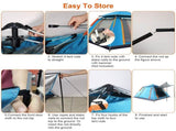 4-5 Person Pop-Up Camping Tent, Instant Setup Family Tent with 2 Mosquito Nets Windows, Portable for 55204653