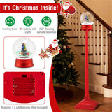 5 Ft Christmas Streetlamp Decor 360&deg Rotating Santa/Snowman/Tree, 15 Colorful LEDs, 8 Tunes, 2 87076378