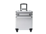 4-in-1 Draw-bar Style Interchangeable Aluminum Rolling Makeup Case Silver 11970627