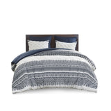 King/Cal King 3 Piece Cotton Comforter Set with Chenille Tufting B035128801