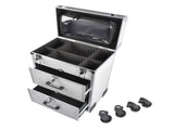 Portable 3-Tier Rolling Makeup Case with Universal Wheels for Makeup, Nail Art, Hair Styling Tools 87303464
