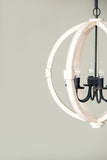 6 - Light Wood Chandelier, Hanging Light Fixture with Adjustable Chain for Kitchen Dining Room Foyer W2078138916