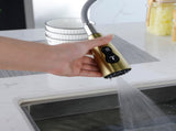 Gold Kitchen Faucets with Pull Down Sprayer, Kitchen Sink Faucet with Pull Out Sprayer,Fingerprint 93404954