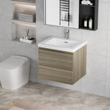 24" Floating Bathroom Vanity with Sink, Modern Wall-Mounted Bathroom Storage Vanity Cabinet with W1573P152695