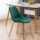 Aufurr Modern Velvet Dining Chair, Set of 2, Green T2574P164538