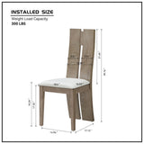 ZNTS Dining Chair Set of 2 MDF, sponge .PU Leather Upholstered Cushion Seat Wooden Back Side Chairs Wood W876126496