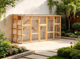 Orange Catio Window Box Outdoor Playground Enclosure for Multiple Cats, Complete with Shelves and 85136618