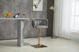 COOLMORE Vintage Bar Stools with Back and Footrest Counter Height Dining Chairs 2PC/SET W153990662