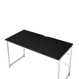 Black and Chrome Writing Desk with Sled Base B062P184567