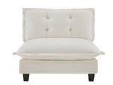 73 Armless Sofa Chenille- Beige W714P448289