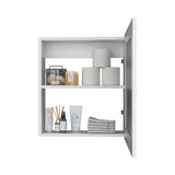Luma Medicine Cabinet with Mirror Door 20.5" High Cabinet Organizer with Two interior Shelves for B200P235863