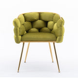 Luxury modern simple leisure velvet single sofa chair bedroom lazy person household dresser stool W117067863