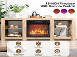 58 inch oak color double-sided cross fireplace cabinet 149 * 40 * 60cm 18 inch fireplace core 43944768