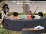 Grey 196 * 71cm hot tub. A swimming pool with heating, bubble massage, ambient lighting, filtration, 65247427