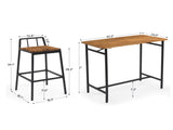 5-Piece Acacia Wood Garden Table and Chair Set 27156711