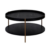 2-Piece Modern 2 tier Round Coffee Table Set for Living Room,Easy Assembly Nesting Coffee Tables, W2582P167726