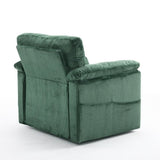 33 Inch Oversized Swivel Corduroy Lounge Chair - Plush Cushioned Armchair for Living Room, Bedroom, W1829P265011