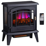 ZNTS 20" Electric Fireplace Stove, Freestanding Indoor Fireplace Heater with 3-Level Dimmable Flame 18893403