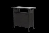 Outdoor Wicker Bar Cart, Patio Wine Serving Cart w/Wheels , Rolling Rattan Beverage Bar Counter W640P253280