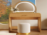 39" Makeup Vanity Table with Mirror Touch Screen Lighted Mirror, Dressing Table with Drawer for N704P196658N
