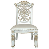 Ivory and Antique Pearl Side Chair with Nailhead Trim B062P209285