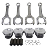 Pistons Connecting Rods 23mm Set For 2.0 TFSI Audi VW A4 Q5 Jetta GTI CAE CCTA 06H198401A 06J198401D 23950700