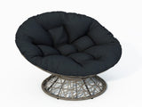40" Ergonomic Wicker Papasan Chair with Cloud Thick Density Fabric Cushion,3-proof Cover,High N723P224372D