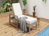 TREXM Outdoor Lounge Chairs, 5-Position Chaise Lounge Outdoor, Patio Chaise Lounge with Cushion & N715P236307E