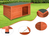 Waterproof Wood Dog House Pet Shelter Natural Wood Color L 86988362