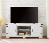 Modern Farmhouse TV Media Stand, Large Barn Inspired Home Entertainment Console, for TV Up to 70'', W1758P147681