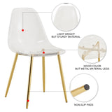 Modern simple transparent dining chair plastic chair armless crystal chair Nordic creative makeup W1151111205