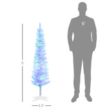5ft Tall Pencil Prelit Artificial Christmas Tree Holiday Dcor with 250 Colorful Surface Branches, 60308633