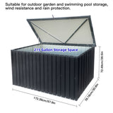 ZNTS Out Door Metal Storage Box Store Medium W1350P147057