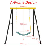 ZNTS Porch Swing Frame, Heavy Duty A-Frame Swing Set, Swing Stand Frame for Yoga Hammock Saucer Baby 72900844