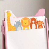 Doubel-Sided Easel w/ Whiteboard, Chalkboard, Storage Boxes Pink 34943519