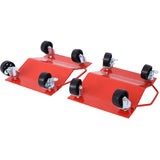 Car Dolly, Heavy Duty Wheel Dolly,4 Tire Wheel Dolly Car Stakes 6000lbs Capacity,RED W46591449