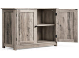 2-Door 2-Shelf MDF Washbasin Cabinet with Melamine Finish 23.55*11.69*23.62in Washed Grey 06015804