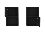 Wall Mounted Bathroom Medicine Cabinet Eak 24" H, Two Doors, Two Shelves,Black B097P199746