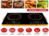 7000W Double Burner Electric Cooktop 110V, 2x3500W Rapid Heating Hot Plate with 4 Preset Modes 10341766