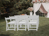 4 Pack Folding Chairs, Resin Chairs with Padded Seat, Comfortable Event Chairs 14756712