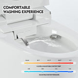 ZNTS Luxury Smart Toilet with Dryer and warm water, Elongated Bidet Toilet with Heated Seat, with Remote WF314235AAA