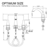 Widespread 2 Handles Bathroom Faucet with Pop Up Sink Drain Brushed Nickel W122466216