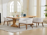 Mid Century Modern Upholstered Barrel Dining with Arms,Farmhouse Linen Kitchen & Dining Room 54662414